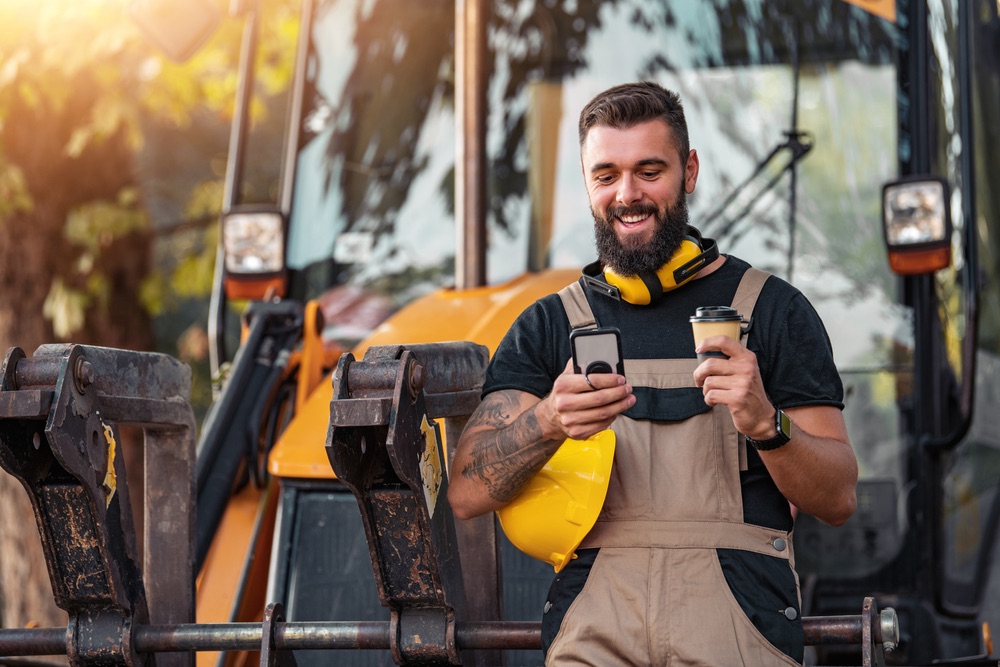 Contractor smiling after completing a successful project